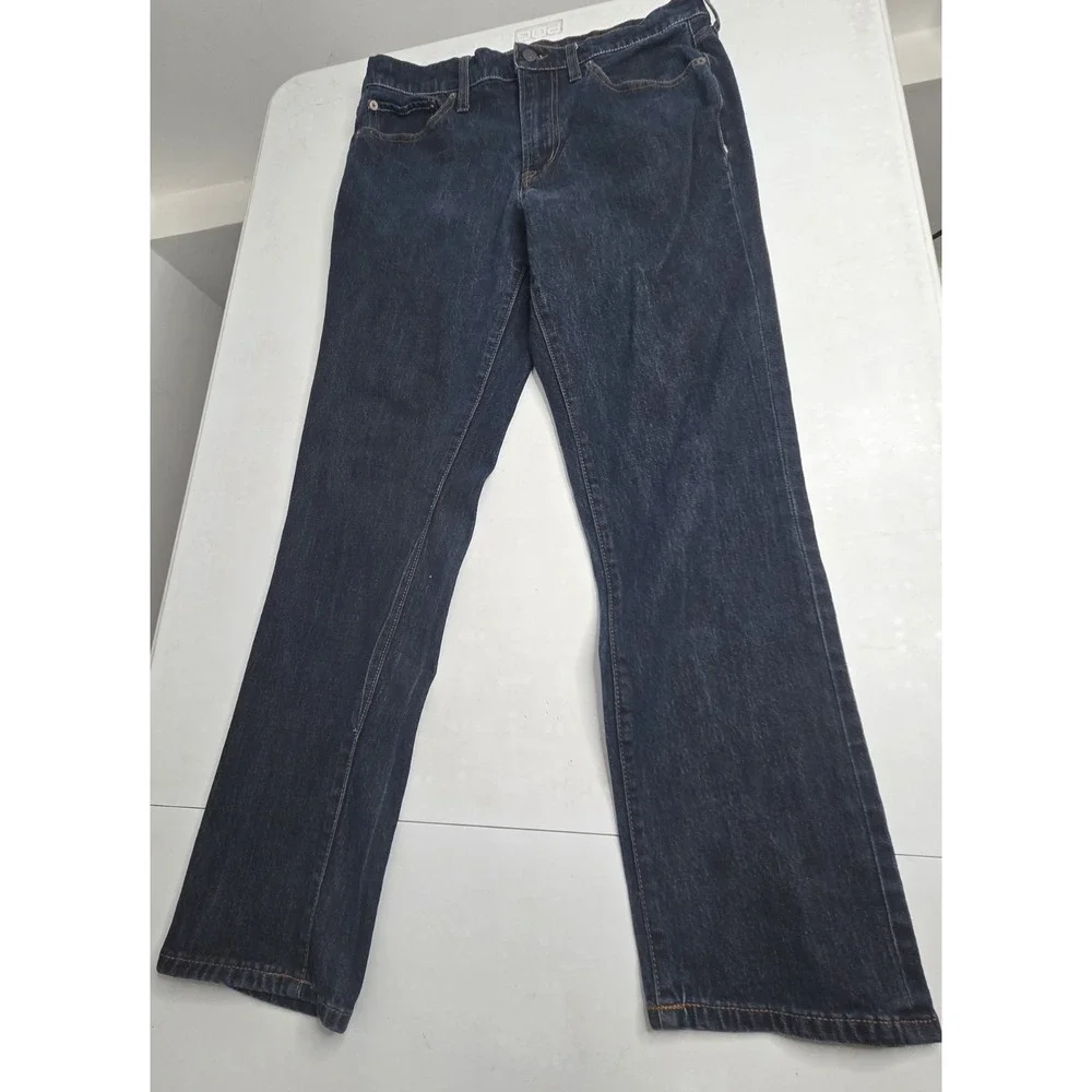 AEROPOSTALE Mens Straight Leg Jeans 32x30 Dark Wash Stretch Blue Denim Pants